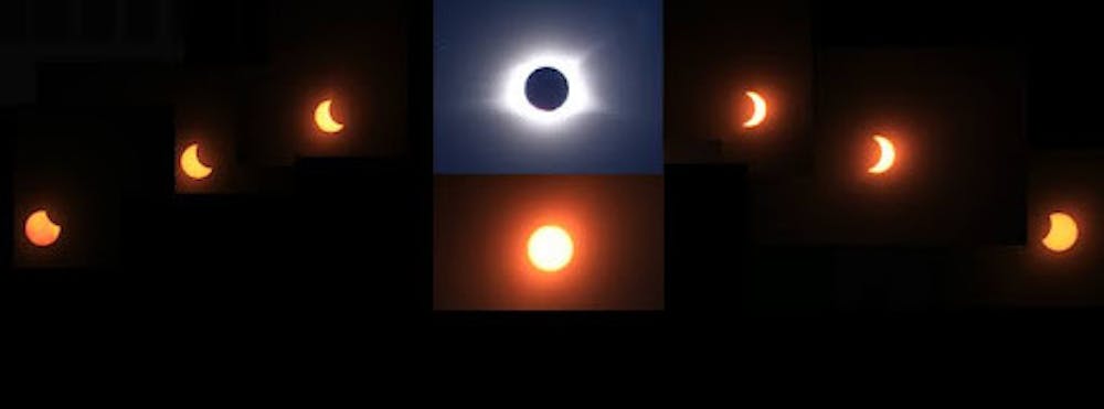 <p><em>A solar eclipse occurs when the moon passes over the sun, which we will see again on April 8th (Photo courtesy of </em><a href="https://www.flickr.com/photos/36265220@N05/36235549164/in/photolist-Xd1EkE-XmnSPJ-2gnGQxi-XeG9mw-2m4HXMk-2gnGQxo-WHPstH-WHPqBX-XeG9js-XMGnEA-2kH5hVK-2isvPsz-2g3v2SW-XGkSkJ-XGkRhS-2hTUuej-yTBv5w-yU6LNi-26hCAMZ-2p9Ziv4-c2wS8o-2p9XRg5-2mKHdS1-93vxBc-c2wSvw-c2wSgh-c2wSGf-XCu6x2-XCu6ur-WWyKsN-23bvYKu-CeHfCs-idzq7M-24K71Qx-cbpG7j-cbpGWq-cbpGAU-cbpFQ9-cbpGoU-ZicHAY-XT3hh5-XYvR4H-Ahe6Fb-WFyVUC-zbdvNe-2dettxs-2nVeDyE-2egMwWU-2nY6bpg-2kmd4Jg/" target=""><em>Flickr</em></a><em> / “Eclipse-2017-Composite” by Norm Hoyes at Habersham Winery in Helen, GA USA / September 6, 2017).</em></p>