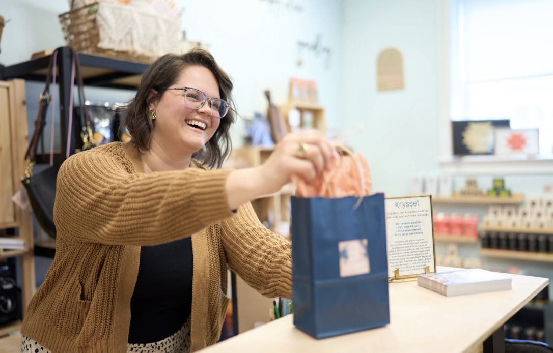 Jessica Gebauer, owner of Krysset, reflects on her time at the College as well as her accomplishments in her career. (Photo courtesy of Jessica Gebauer)