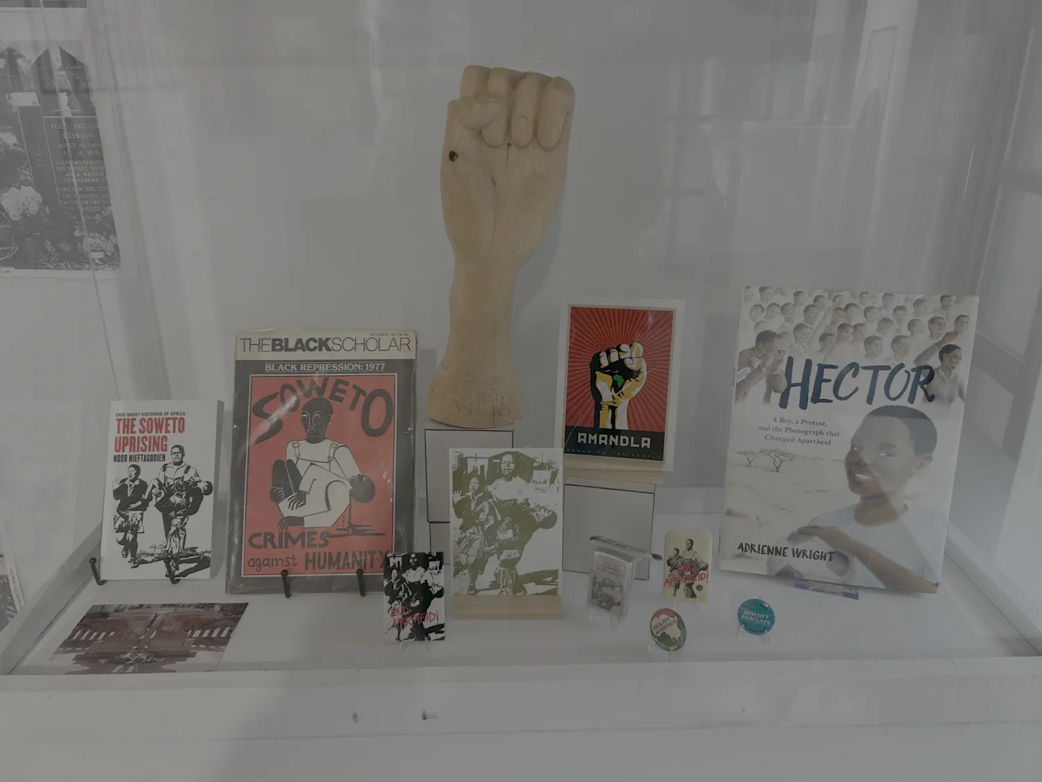 Part of the exhibit was dedicated to Hector Pieterson and his death, including the routes young people took when protesting and the introduction of “Youth Day” in South Africa which honors those who died during the uprising. (Photo by Jennifer Ampofo)