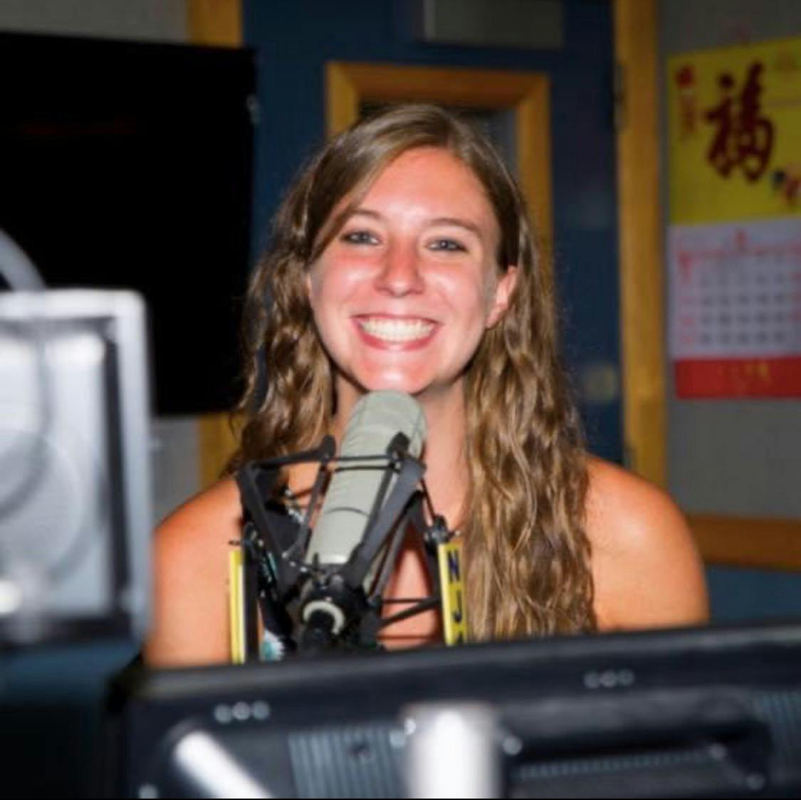 Kylie Moore &#x27;14 debuted as co-host ﻿of &quot;Deminski &amp; Moore&quot; on NJ 101.5 in June (Photo courtesy of Kylie Moore). 