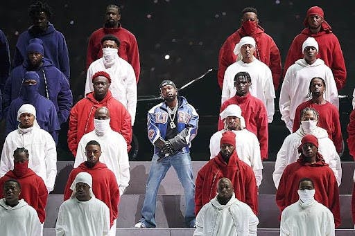 Kendrick Lamar and SZA performed at halftime at the Philadelphia Eagles vs. Kansas City Chiefs Super Bowl LIX. (Photo courtesy of IMDb)