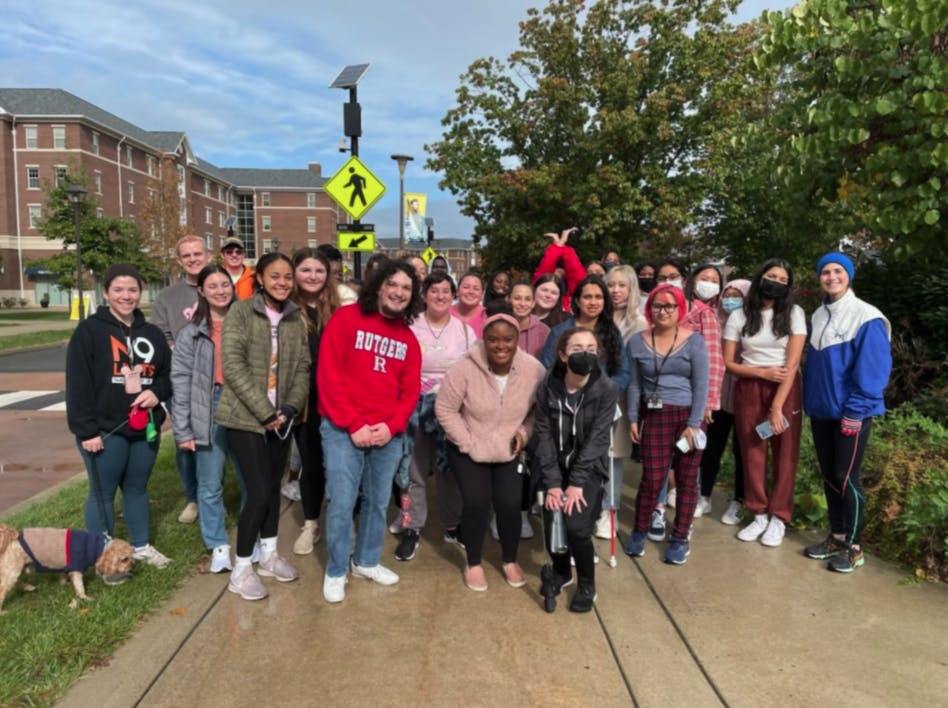 The participants of the More Than Pink Walk after completing their route (Photo courtesy of Lisa Floyd).