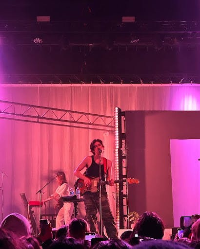 Ricky Montgomery has a live-instrument heavy sound, which translates well into his on-stage performance (Photo courtesy of Lake DiStefano / Staff Writer).