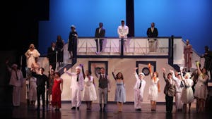 TCNJ Musical Theatre performing “Bon Voyage.” (Photo courtesy of Bella Moitoso)