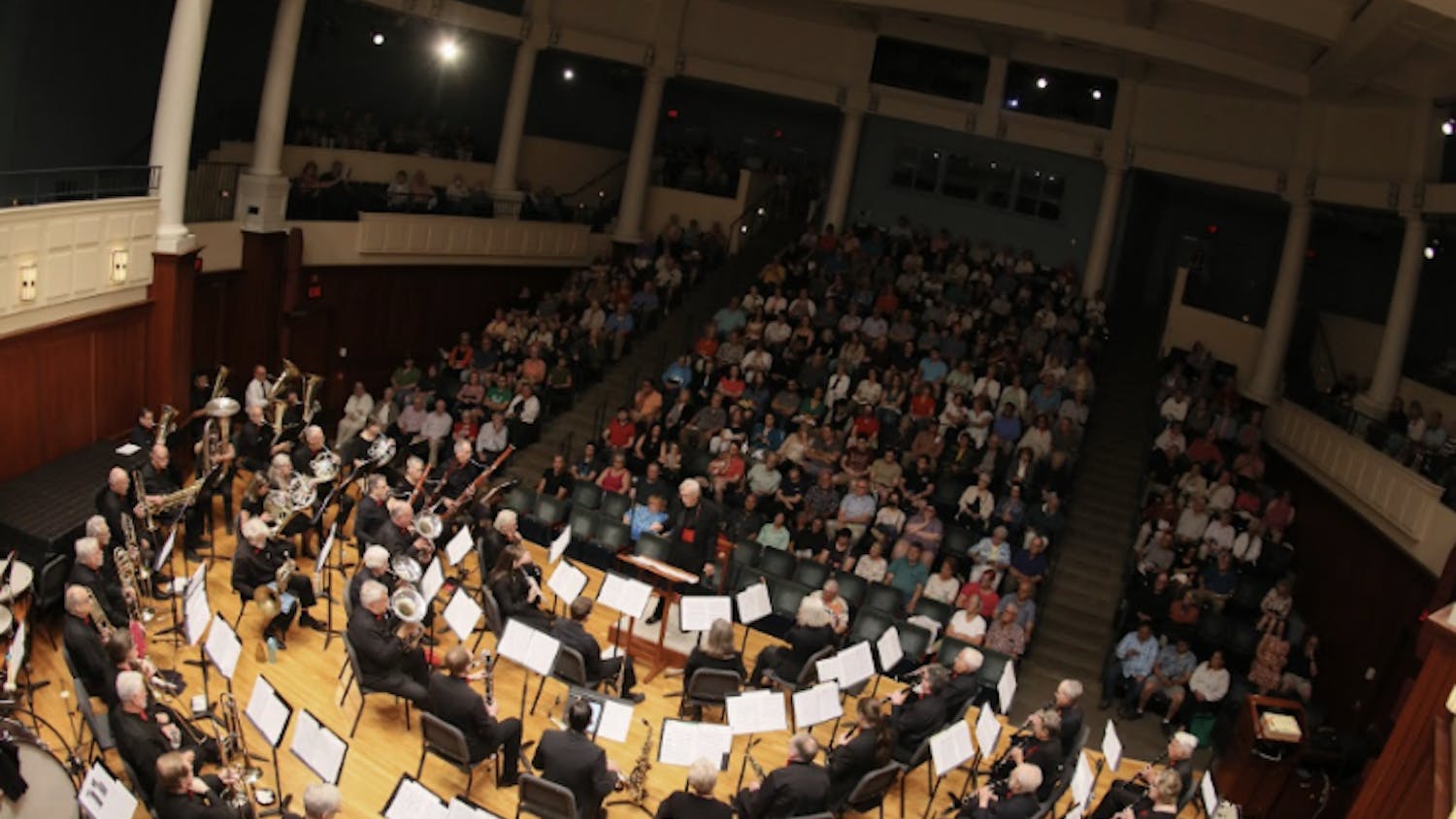 The Blawenburg Band performing a concert to a filled auditorium. (Photo courtesy of Linda Garvey)