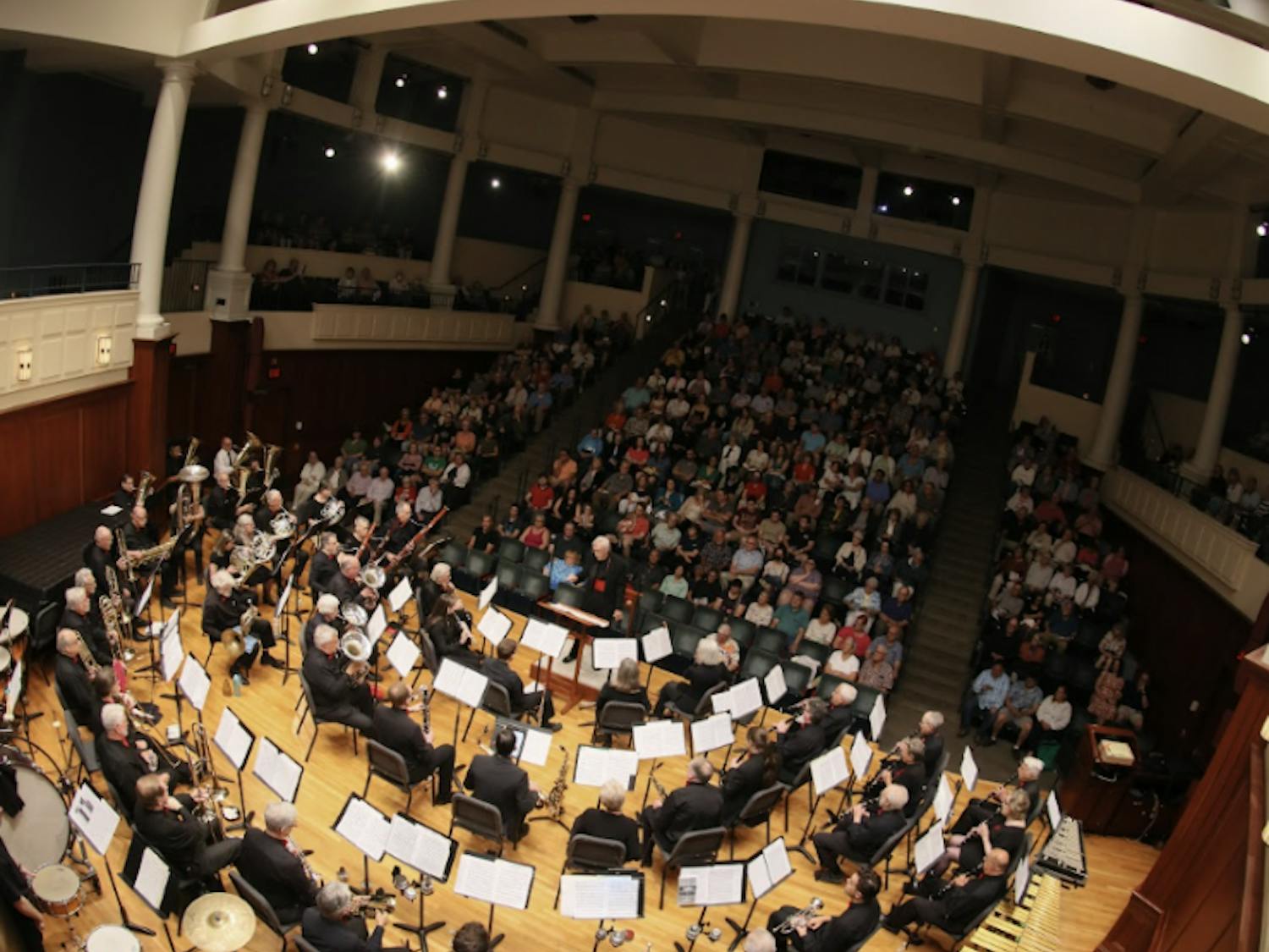 The Blawenburg Band performing a concert to a filled auditorium. (Photo courtesy of Linda Garvey)