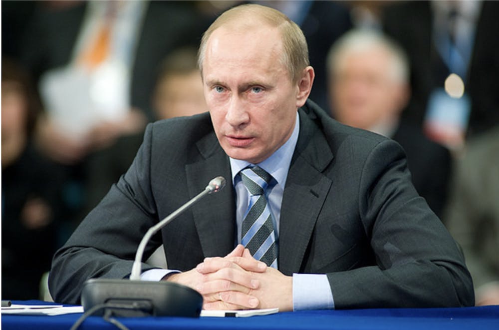 <p>Vladimir Putin, the President of Russia, is causing worldwide tension and distress that he will use military force to “integrate” Russia and Ukraine<em> (Flickr / “</em><a href="https://www.flickr.com/photos/aleshru/3465677516/in/photolist-6hfvbC-rpTPbm-2j1m4Nz-LWS99Y-6hbkbk-8HUi5X-d9RBay-ytJD6v-34TnwL-5uakdY-xRnqdk-2m6EZpa-3FkRUW-rdRonb-6hfvfQ-pr877t-5ogYxA-5KFPZX-dZAU8T-4JUWxD-5og7fJ-riDNQi-23PGWyZ-N7bM2-3FkQZd-hserfp-2kKyZS7-5obRbx-5of9qA-5of9p3-f4kLYS-bYZ6rJ-Ky1LKX-gjkYtw-3FgsKM-bHS1VR-742AFR-7rU3vu-7Y5n1E-5BCToa-5GKMLm-rFPQTz-3FgGtF-MsY3X3-2fyfBh-FKfo16-mt57YK-2mZcTT7-YuE9ei-dK7b7a" target=""><em>Vladmir Putin</em></a><em>” / Mitya Aleshkovsky)</em>. </p>