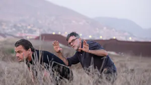 Leonardo DiCaprio and Paul Thomas Anderson behind the scenes of “One Battle After Another.” (Photo courtesy of IMDb)