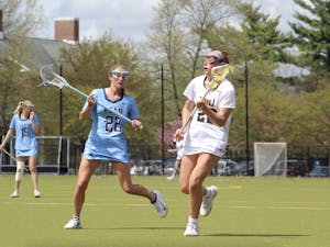 The Lions had their final regular season home game against Kean University this past Saturday, April 15, where the College got the job done 14-2 (only three quarters played due to weather conditions). Senior featured: Anna Devlin. (Photo courtesy of Elizabeth Gladstone / Photo Editor)