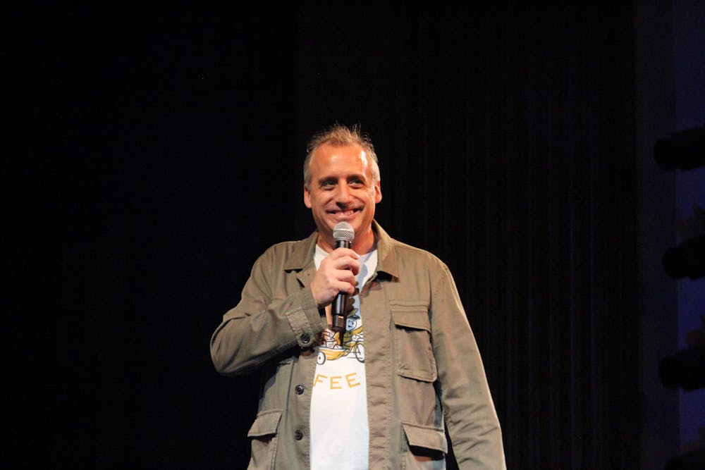 <p><em>Gatto’s comedy show consisted of many retellings of funny memories shared with his co-stars from “Impractical Jokers” (Photo by Elizabeth Gladstone / Multimedia Coordinator).</em></p>
