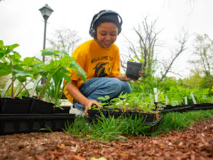 The new outdoor classroom can serve as a learning space or a hangout spot (Photo courtesy of Anthony DePrimo).