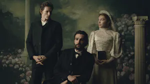 Mike Faist, Christopher Abbott and Florence Pugh in Netflix’s “East of Eden.” (Photo courtesy of IMDb)