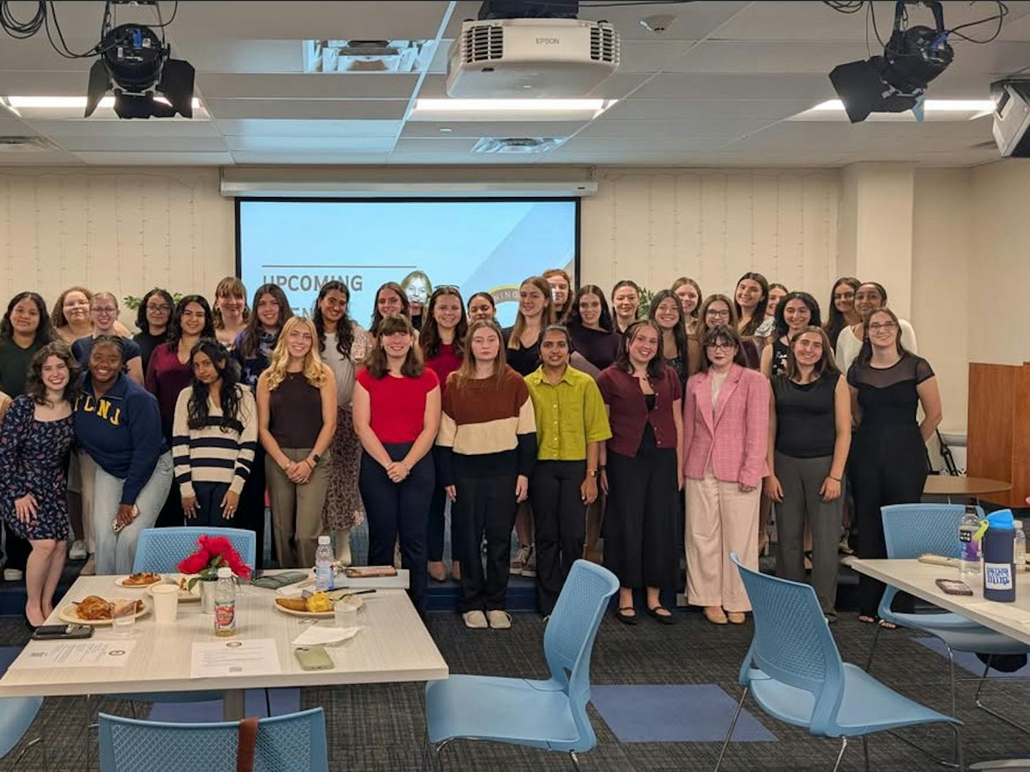 WILL students at the College pose for a picture at an induction event. (Photo courtesy of Cecelia Colbeth)