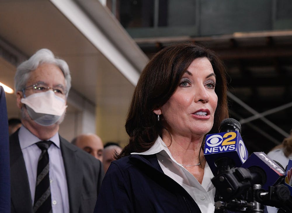 <p><em>New York Governor Kathy Hochul signed a bill on Jan. 30 that expands the legal definition of rape to include a broader range of sexual assault in an effort to hold perpetrators accountable and protect survivors (Photo courtesy of </em><a href="https://commons.wikimedia.org/wiki/File:Gov._Kathy_Hochul_speaks_during_the_Maimonides_Visit.jpg" target=""><em>Wikimedia Commons</em></a><em> / “Gov. Kathy Hochul speaks during the Maimonides Visit” by Marc A. Hermann / MTA. CC-BY-2.0. April 12, 2022). </em></p>