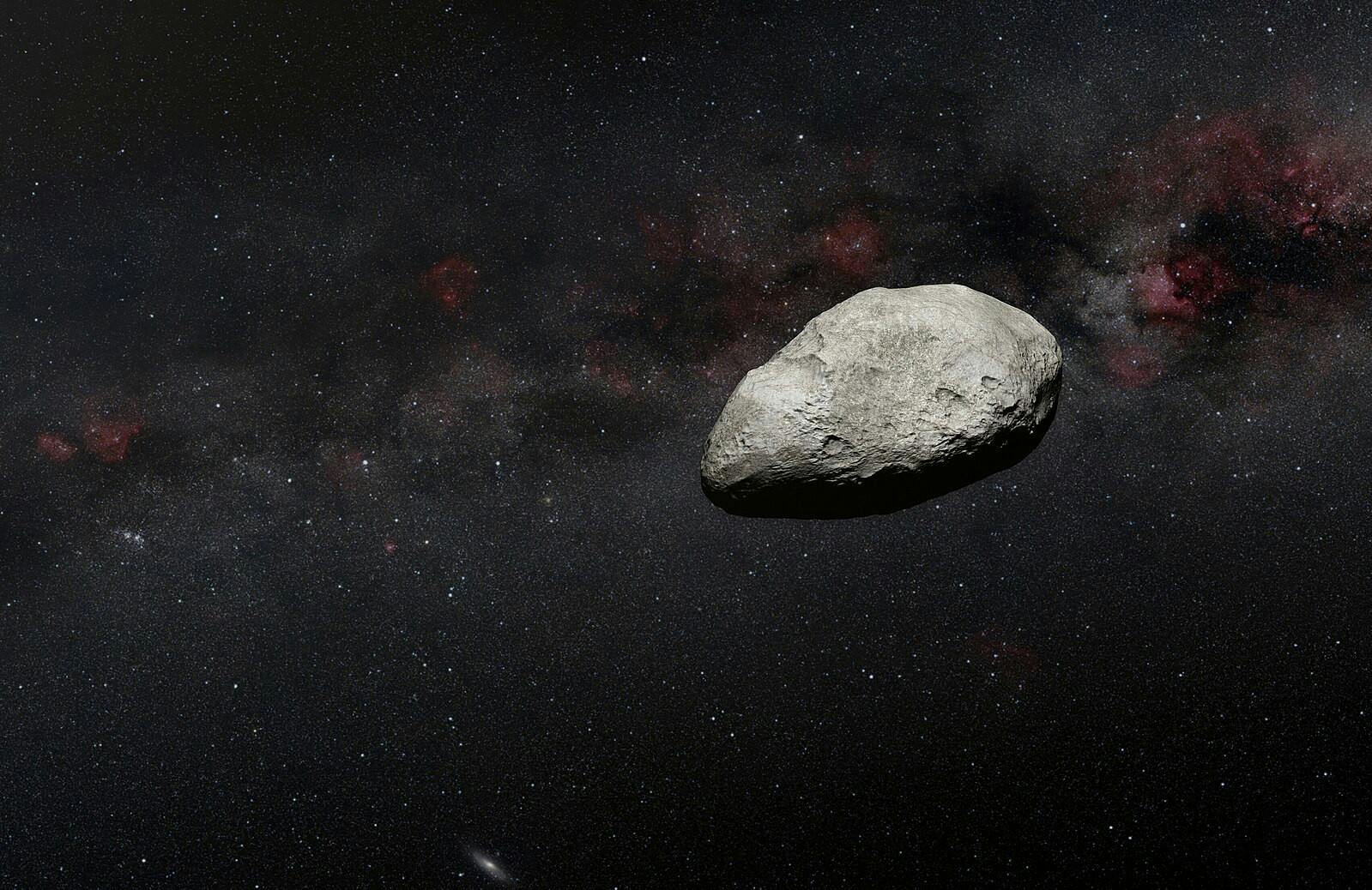 Recently, a mini-moon 2024-PT5 was discovered by a group called Asteroid Terrestrial Impact-Last Alert System (Photo courtesy of Wikimedia Commons / “Illustration of Asteroid (Artist’s Impression) (weic2304a)” by N. Bartmann. February 6, 2023). 