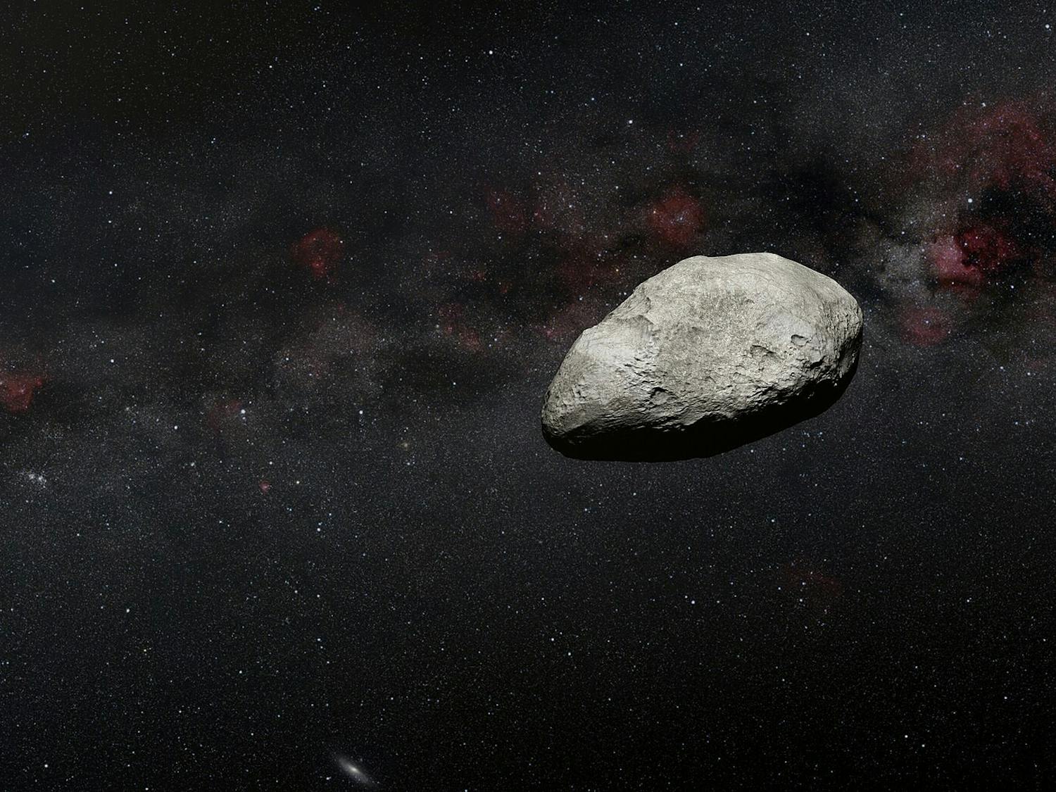Recently, a mini-moon 2024-PT5 was discovered by a group called Asteroid Terrestrial Impact-Last Alert System (Photo courtesy of Wikimedia Commons / “Illustration of Asteroid (Artist’s Impression) (weic2304a)” by N. Bartmann. February 6, 2023).