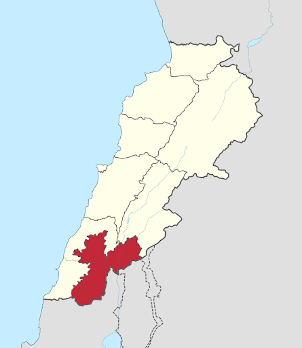 <p><em>Nabatieh region in Southern Lebanon. (Photo courtesy of </em><a href="https://commons.wikimedia.org/wiki/File:Nabatieh_in_Lebanon_2020.svg" target=""><em>Wikimedia Commons</em></a><em>)</em></p>