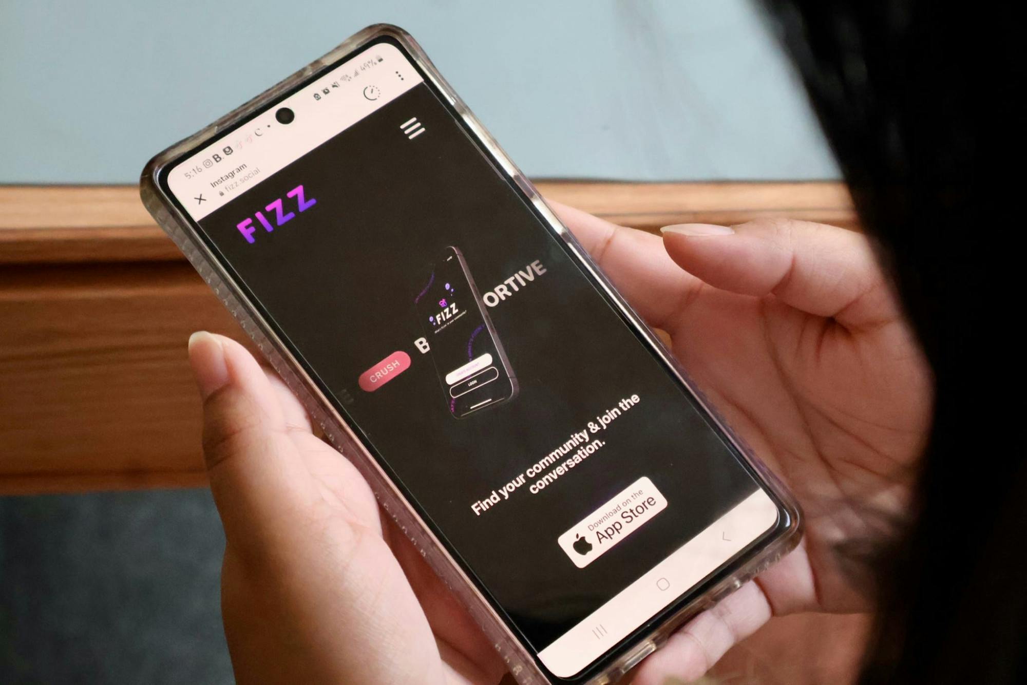 Even on anonymous social media platforms like Fizz, posts can be traced back to the person making them. (Photo by Erin Reilly / Social Media Manager)