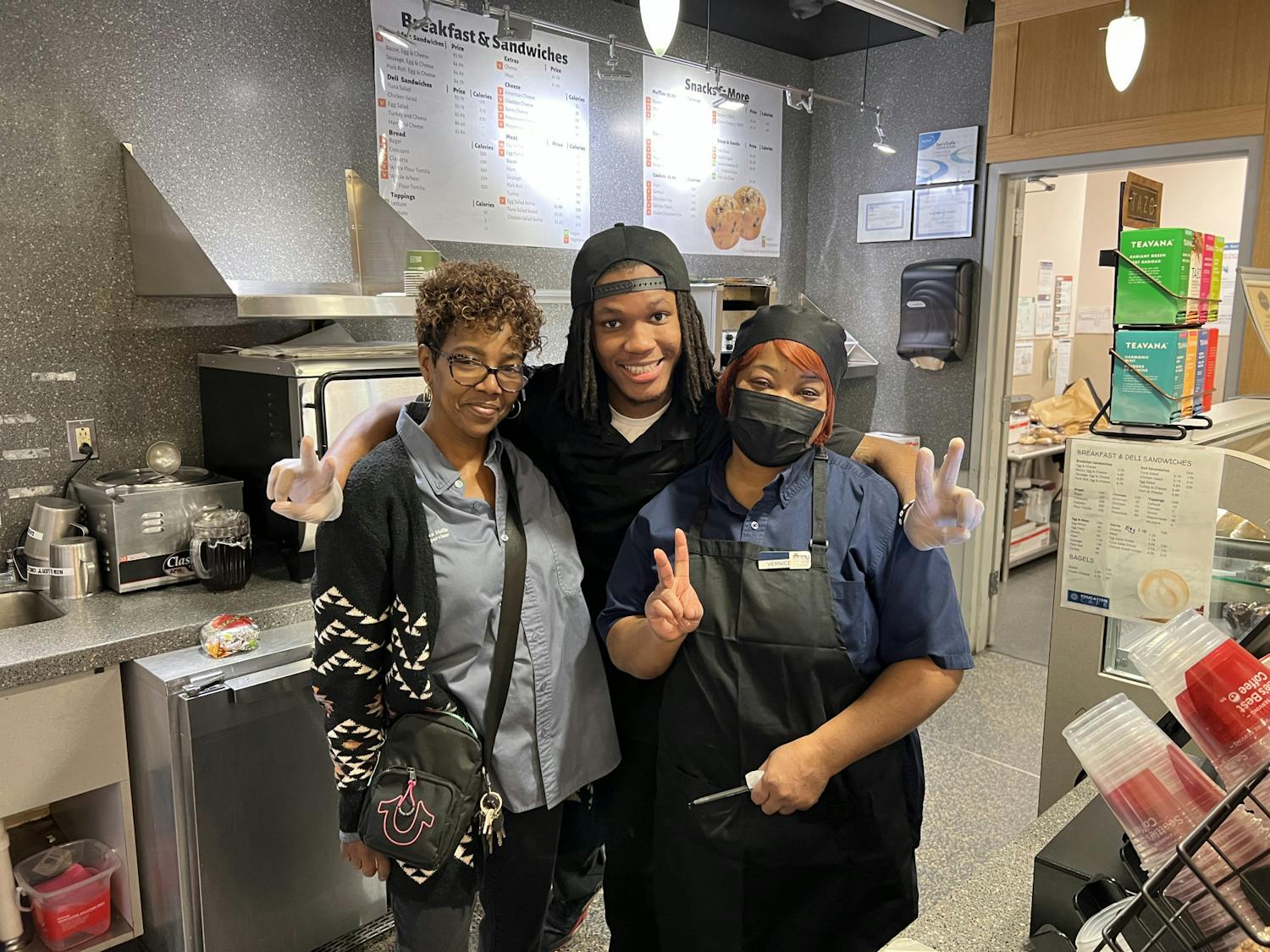 The baristas in the Education Café work not only to feed students, but also to brighten their day. (Photo courtesy of Elizabeth Gladstone/Photo Editor)
