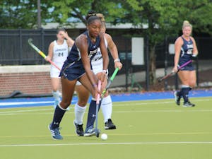 Freshman forward Jadyn Huff with control of the ball (Photo courtesy of Elizabeth Gladstone / Multimedia Coordinator).