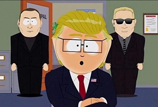 “South Park” character Mr. Garrison portraying President Donald Trump, starting in season 20. (Photo courtesy of IMDb) 