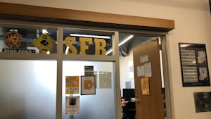 The board's office at BSC 214. (Kevin Hornibrook / News Editor)