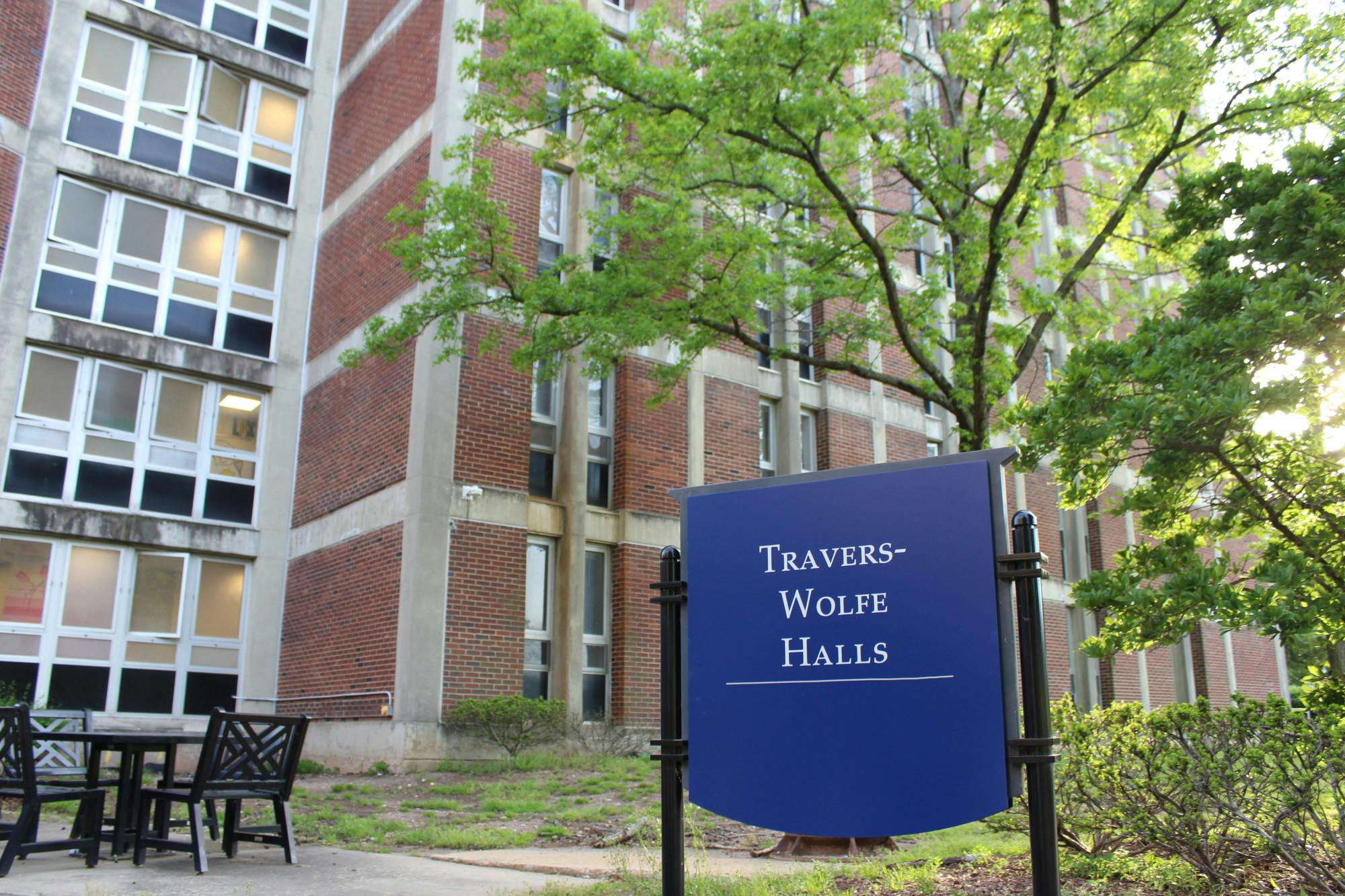 The College partnered with Mercer County Community College to house students in Wolfe Hall, a 10-floor freshman dorm, beginning this fall. (Photo by Elizabeth Gladstone / Multimedia Coordinator)
