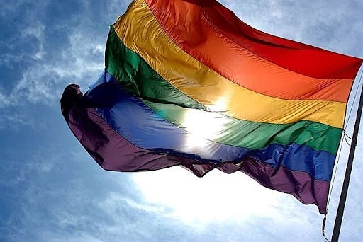 The pride flag is the main symbol for the LGBTQ+ community. (Photo courtesy of Wikimedia Commons)