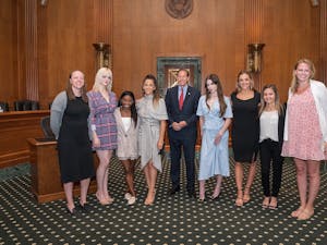 USA Gymnastics stars Simone Biles, Aly Raisman, McKayla Maroney and Maggie Nichols testified before Congress during a 2021 Senate Judiciary Committee Hearing about the FBI’s failure to put a stop to Nassar’s abuse (Photo courtesy of WikiMedia Commons / by U.S. Sen. Richard Blumenthal, September 15, 2021).