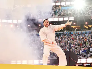 Bad Bunny performs “Safaera” at Levi’s Stadium in Santa Clara, Calif. (Photo courtesy of Apple Music)