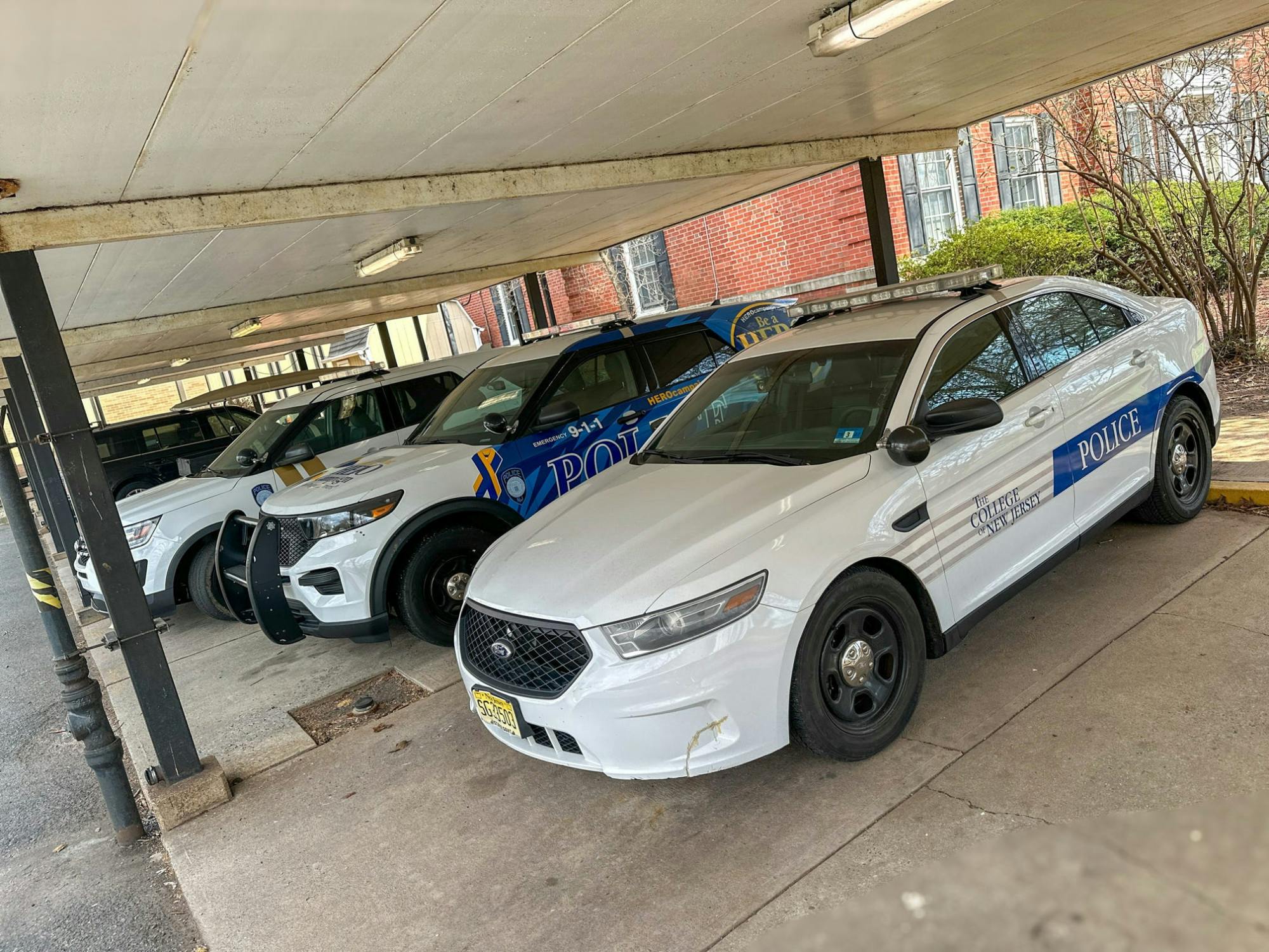 Campus Police reported to Lot 13 on April 5. (Photo by Andre Paras / Video Editor)﻿