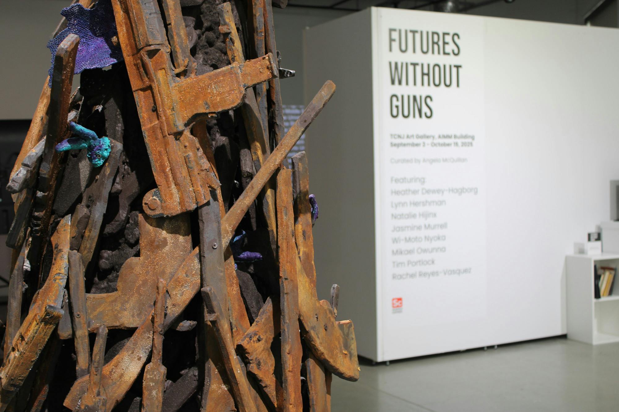 The exhibit is a feat in art mediums, showcasing photography, musical composition, sculpture, comic art, video and more. (Photo by Sky Stewart)