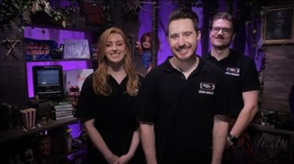 <p><em>The hosts of “The Kill Count” webseries on the “Dead Meat” channel are Chelsea Rebecca, James A. Janisse and Zoran Gvojic. (Photo courtesy of </em><a href="https://www.imdb.com/title/tt7415686/mediaviewer/rm3938949122/?ref_=ttmi_mi_41_3" target=""><em>IMDb</em></a><em>)</em></p>