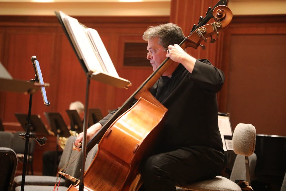 <p><em>The College’s Orchestra wowed audiences with their moving performance on Nov. 8 in the Mildred &amp; Ernest E. Mayo Concert Hall (Photo by Andre Paras / Staff Photographer).</em></p>