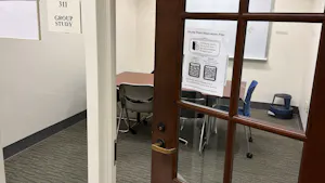 Study rooms on the third floor of the R. Barbara Gitenstein Library can now be reserved. (Photo courtesy of Steven Yuro)