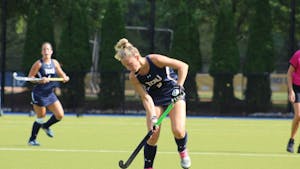 Field hockey won a double overtime match over Swarthmore. (Photo courtesy of Elizabeth Gladstone)