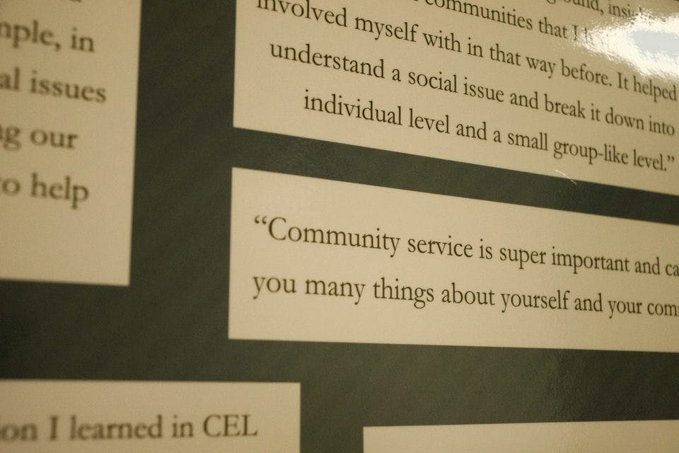 Students can be awarded up to $1,000 for their service ideas if approved. (Photo by Brooke Zevon / Staff Photographer)