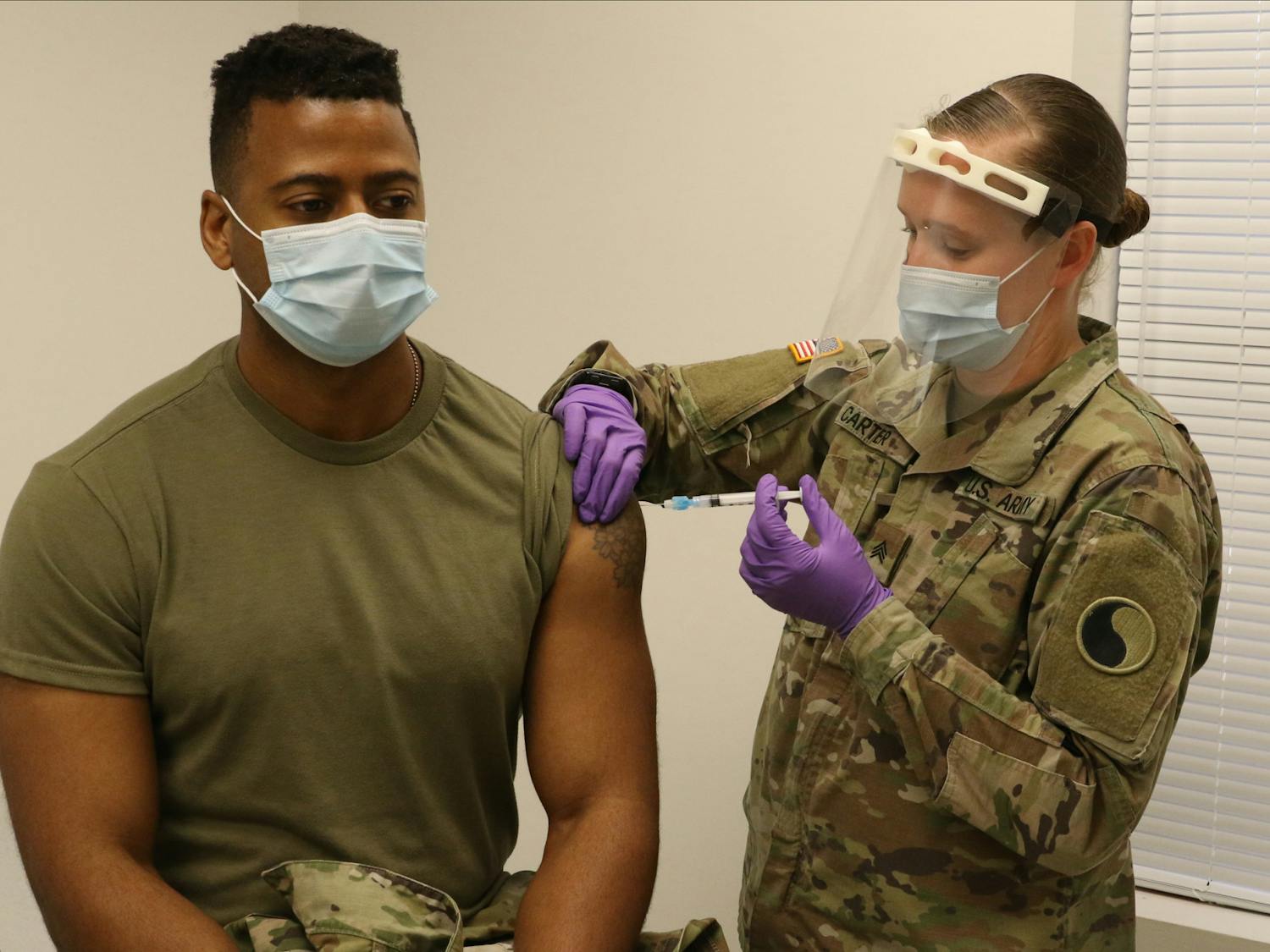 Although approximately 97% of soldiers in the Army are vaccinated, the majority of the remaining 3% are mixed with soldiers attempting to be exempt from the vaccine due to religious or medical reasons(Flickr/“Virginia National Guard” by The National Guard, Dec. 31, 2020).