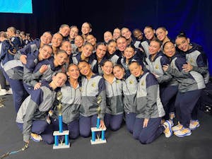 The College’s dance team after accepting their awards at the 2024 UDA College Nationals (Photo courtesy of Christina Sun).