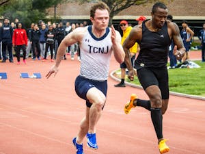 Fifth-year Ray Schmitt in one of his heats. (Photo by Shane Gillespie)