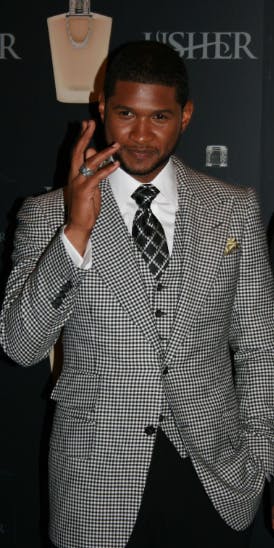 Usher is an R&amp;B and pop singer known for his hit singles including “Nice &amp; Slow” and “You Make Me Wanna…” (Photo courtesy of Wikimedia Commons / Ames Friedman, Sept. 25, 2007, CC BY 2.0).