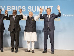 The BRICS organization hosted the annual BRICS summit from Oct. 22-24 with several global leaders (Photo courtesy of Wikimedia Commons / “XV BRICS Summit family photo” by 15th BRICS SUMMIT. August 23, 2023).