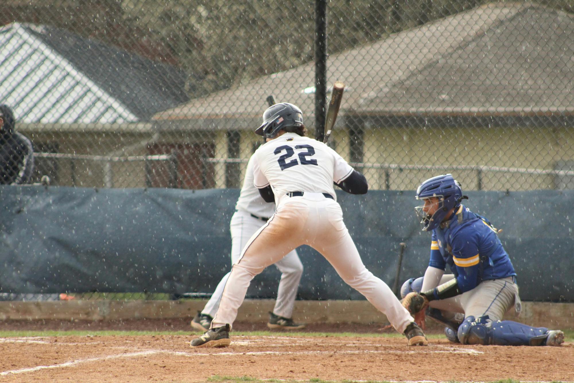 Junior infielder Andrew Fernandez at the plate (Photo courtesy of Elizabeth Gladstone / Multimedia Coordinator). 