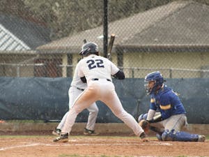 Junior infielder Andrew Fernandez at the plate (Photo courtesy of Elizabeth Gladstone / Multimedia Coordinator).