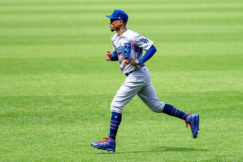 Dodgers shortstop Mookie Betts is the early season favorite for NL MVP (Photo courtesy of Erik Drost / Flickr).