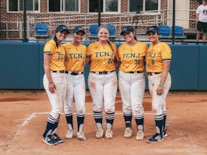 The Lions recognized their five seniors before their Senior Day doubleheader. (Photo courtesy of Arion Owes)