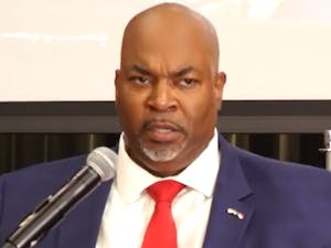 Lt. Gov. Mark Robinson sued CNN for a report that exposed racial and sexual comments allegedly authored by him on a pornography site (Photo courtesy of Wikimedia Commons / “NC Lt Gov Mark Robinson 2022” by Citizen Media News. February 21, 2022).