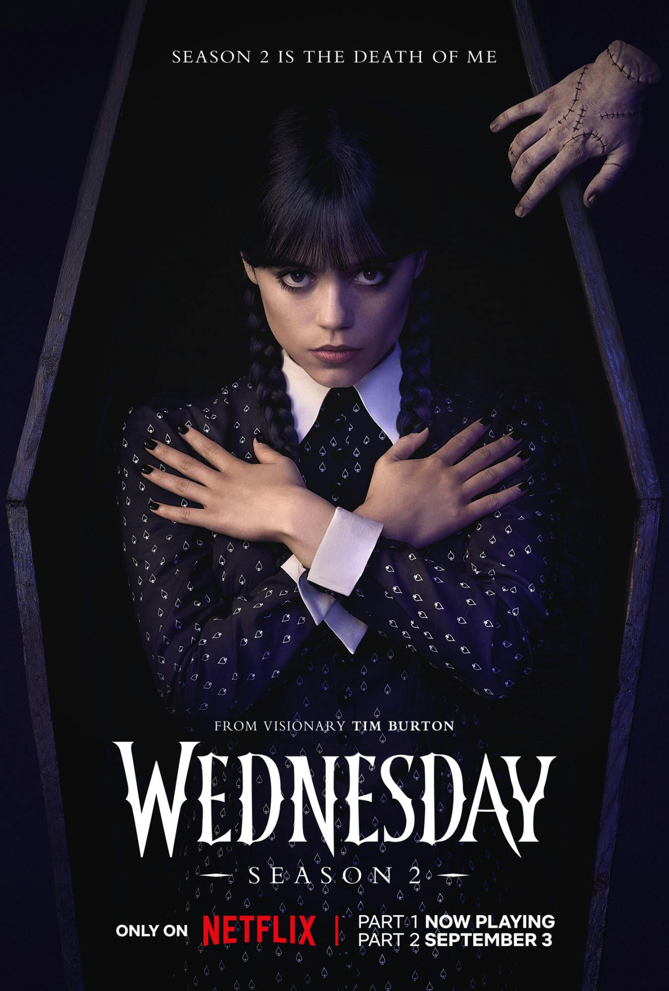 Jenna Ortega as Wednesday Addams in “Wednesday” Season 2. (Photo courtesy of IMDb)
