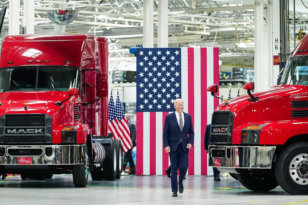 <p><em>The new tariff aims to triple the existing tariff rate of 7.5% on steel and aluminum products from China, seeking to curb unfair competition for American workers and improve quality control (Photo courtesy of </em><a href="https://commons.wikimedia.org/wiki/File:President_Joe_Biden_in_Allentown,_Pennsylvania_(01).jpg" target=""><em>Wikimedia Commons</em></a><em> / The White House. July 28, 2021). </em></p>