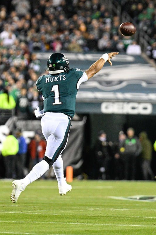 Philadelphia Eagles quarterback Jalen Hurts (Photo courtesy of All-Pro Reels / Flickr).